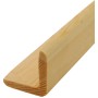 Winkelleiste aus Kiefernholz, 40x40 mm, Länge 2400 mm, für den Innenausbau.