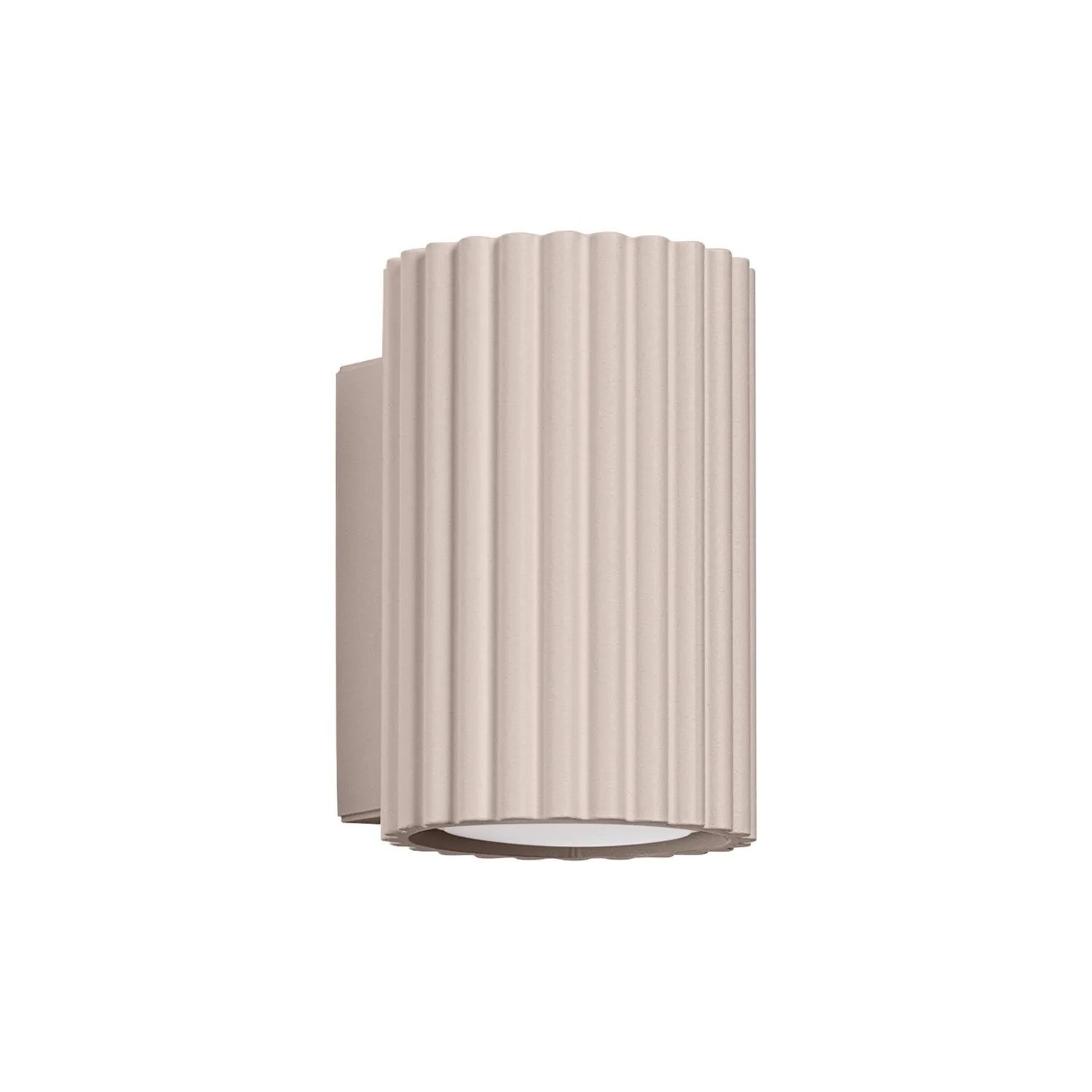 Licht-Erlebnisse Wandlampe Innen GU10 10 CM Hoch Taupe Aluminium Modern
