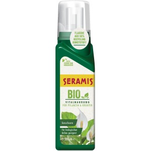 Seramis Bio-Vitalnahrung für Pflanzen und Kräuter, 200ml Flasche.