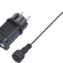 Schwarzer Stecker und grünes Kabel für OBI LED Lichterkette Außen Warmweiß. 230V Anschluss für Garten, Terrasse.