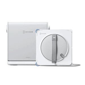 ECOVACS WINBOT W2S OMNI Fensterputzroboter mit Dockingstation, weiße Ausführung.