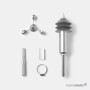 Homematic IP Wettersensor basic Set: Windmesser, Hauptsensor, Mast und Schelle aus Metall für Smart Home.