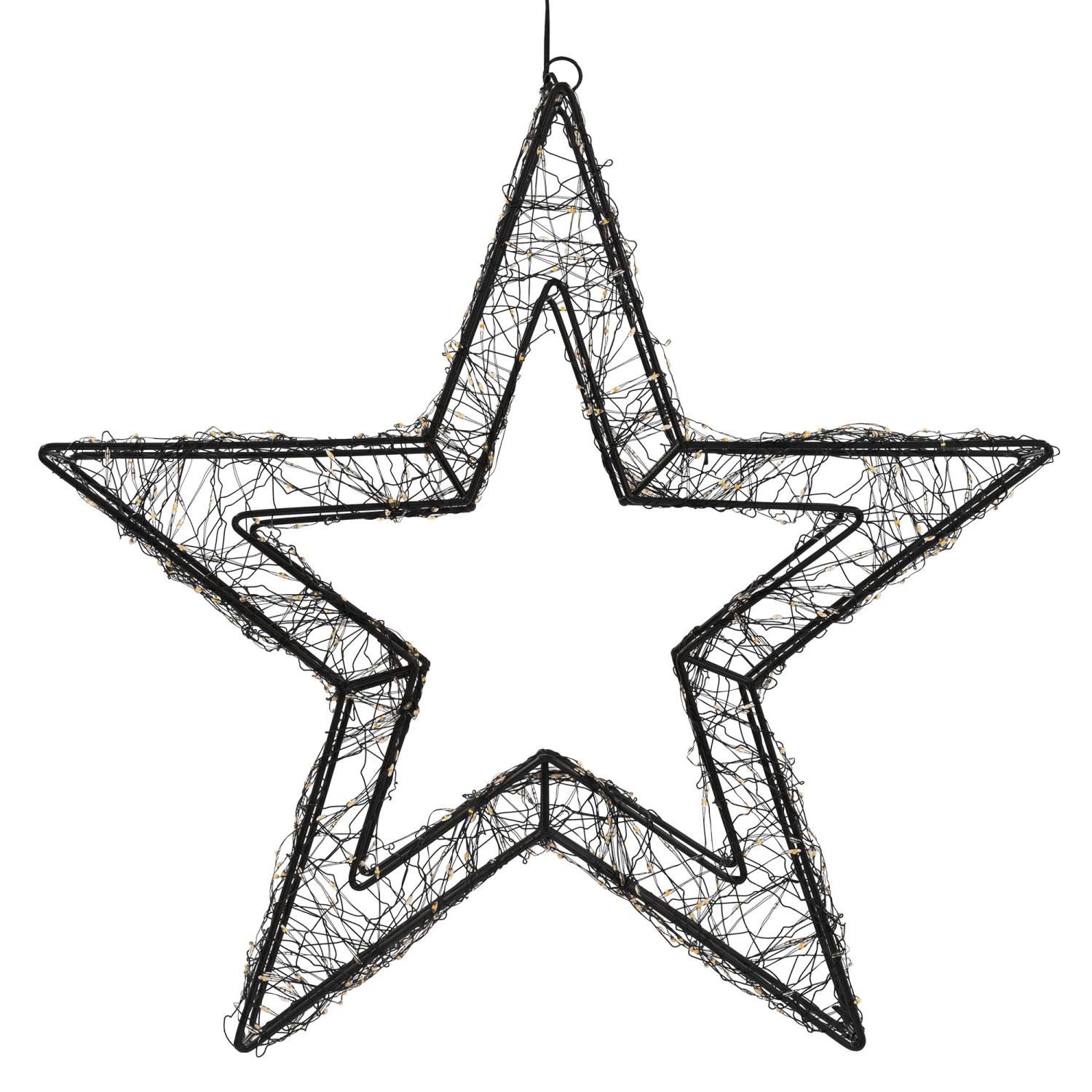 ECD Germany LED-Weihnachtsstern 38 cm 500 LEDs Extra-Warmweiß Metall