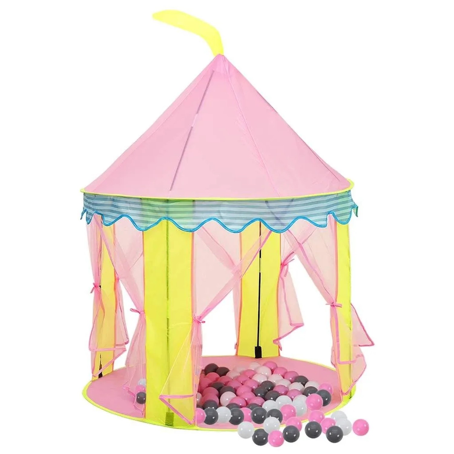 vidaXL Kinder-Spielzelt mit 250 Bällen Rosa 100x100x127 cm 3107747