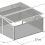 Floraworld Gewächshausaufsatz Twin-Wall für Hochbeet, 87x87x46cm, mit Klappfenster.