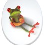 Sanilo WC-Sitz Froggy: Toilettendeckel aus Holz mit Frosch und Schwimmreifen.