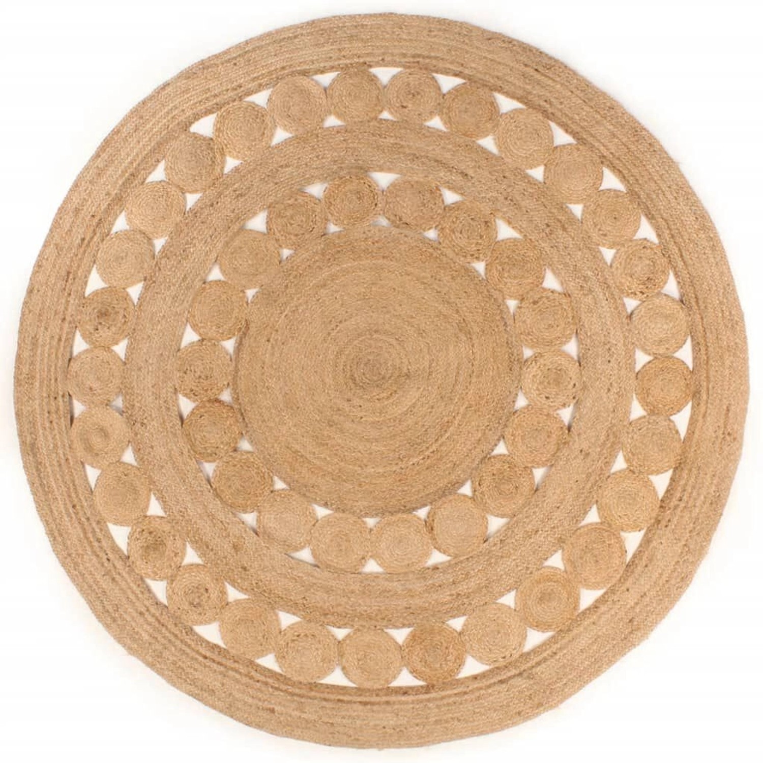 vidaXL Teppich Geflochten Jute 180 Cm Rund 1184018 günstig online kaufen