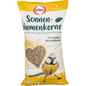 Sack Elles Sonnenblumenkerne, geschält, 2,5kg, Wildvogelfutter für die Ganzjahresfütterung.