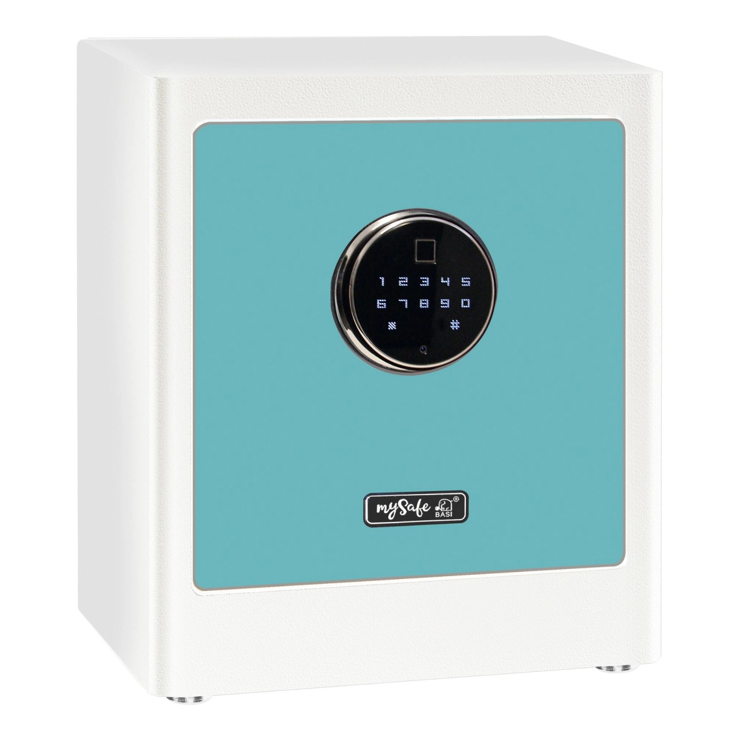 mySafe Premium - Elektronik-Möbel-Tresor - 350 - Code & Fingerprint - Blau-Weiß - 2020-0000-1013