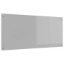 vidaXL Küchenrückwand Hellgrau 110 x 50 x 0,6 cm Gehärtetes Glas 42001305