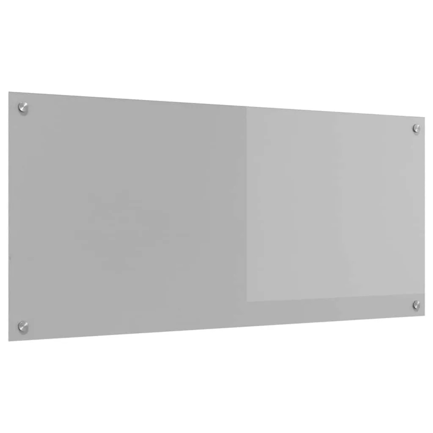 vidaXL Küchenrückwand Hellgrau 110 x 50 x 0,6 cm Gehärtetes Glas 42001305