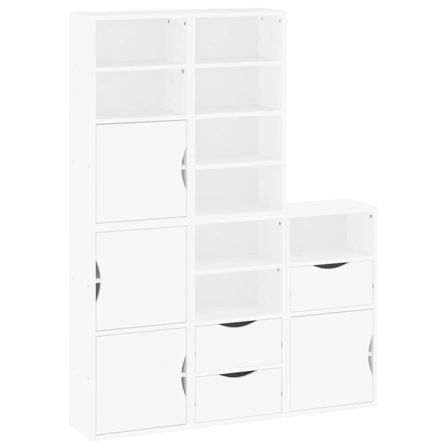 vidaXL Beistellschränke 5 Stk ODDA Weiß 40x24x79 cm Massivholz Kiefer 33653 günstig online kaufen