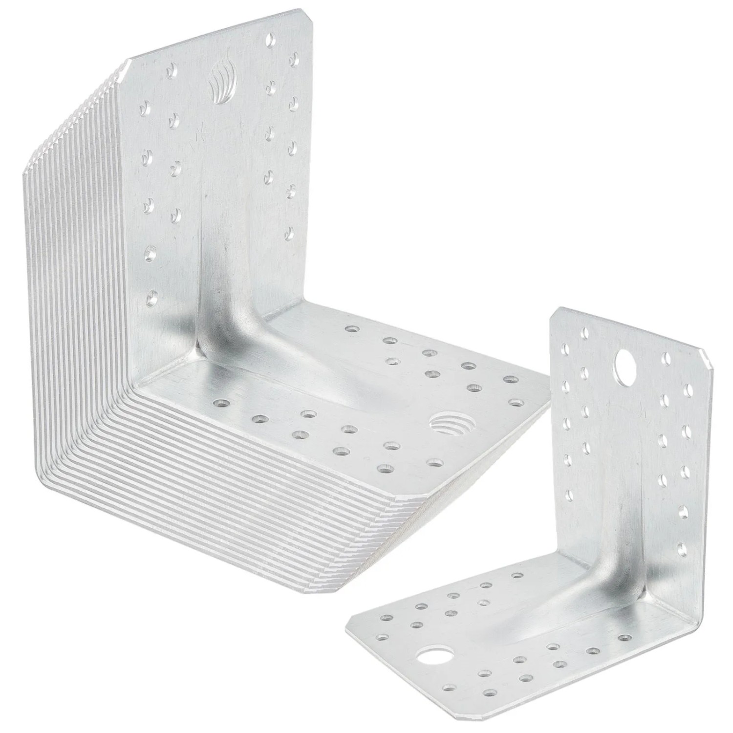 SOTECH 20er Set Winkelverbinder 90 Grad mit Sicke 105 x 105 x 90 x 2,5 mm