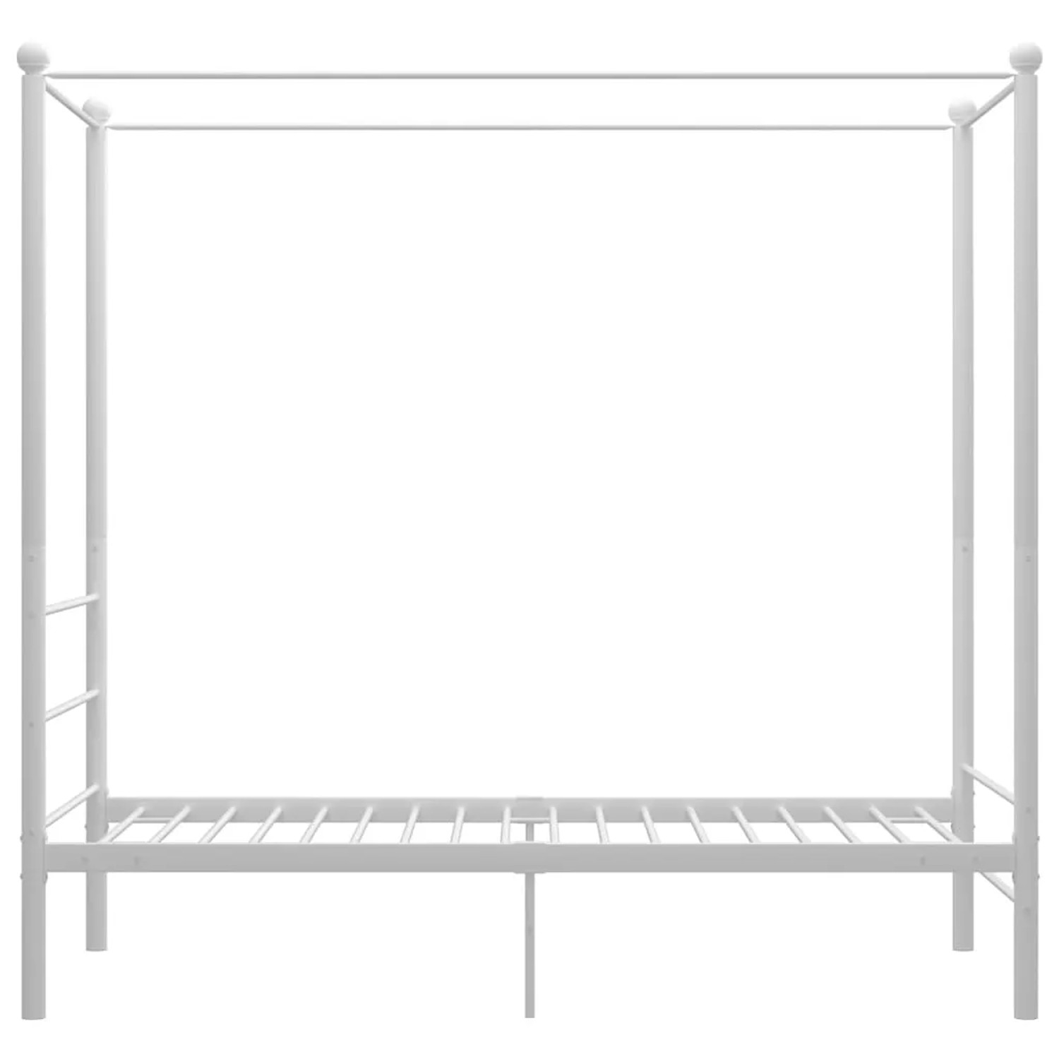 Weißes Metall Himmelbett (100x200 cm) von vidaXL für ein elegantes Schlafzimmer.