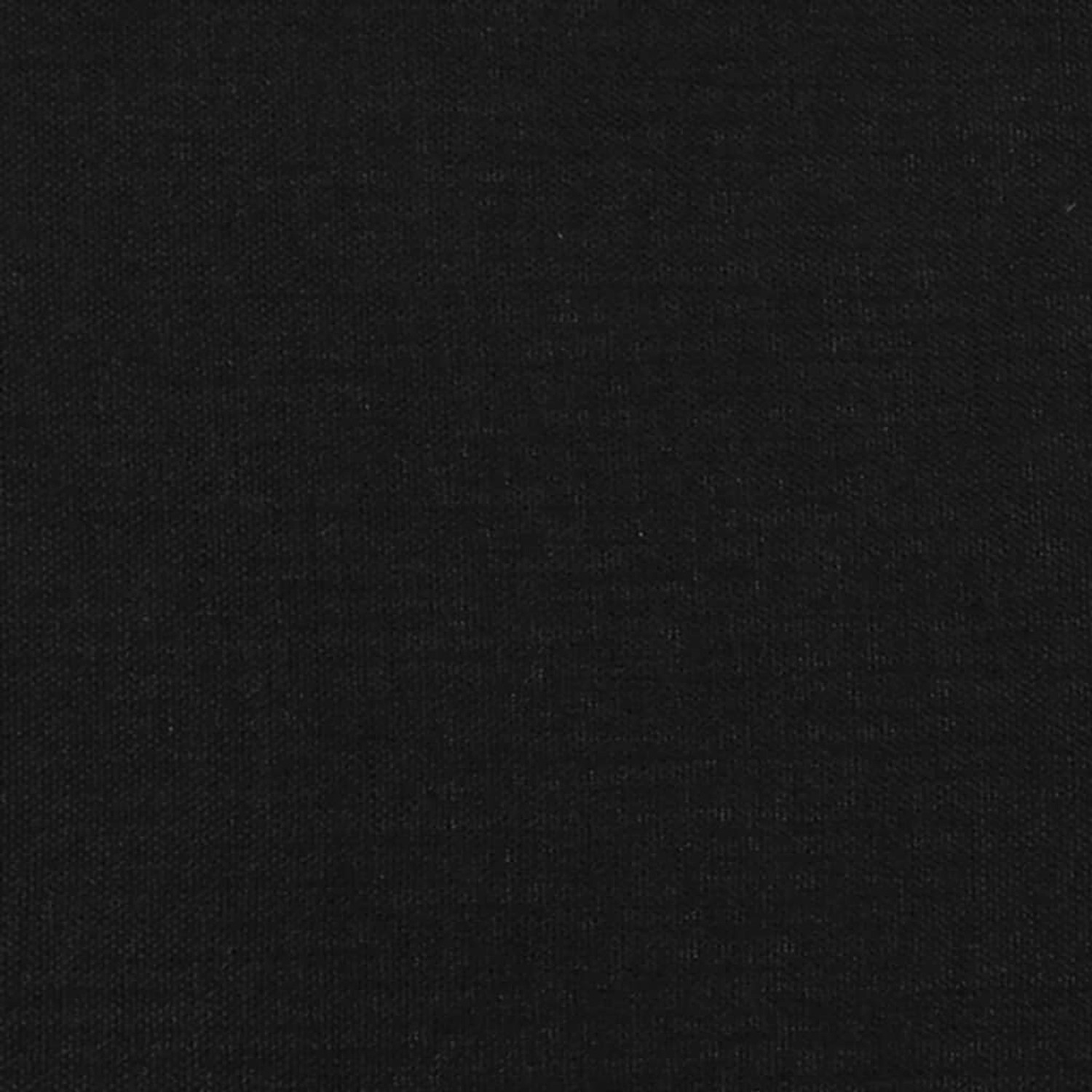 Detailaufnahme des schwarzen Stoffbezugs vom vidaXL Bettgestell, 140x190 cm.