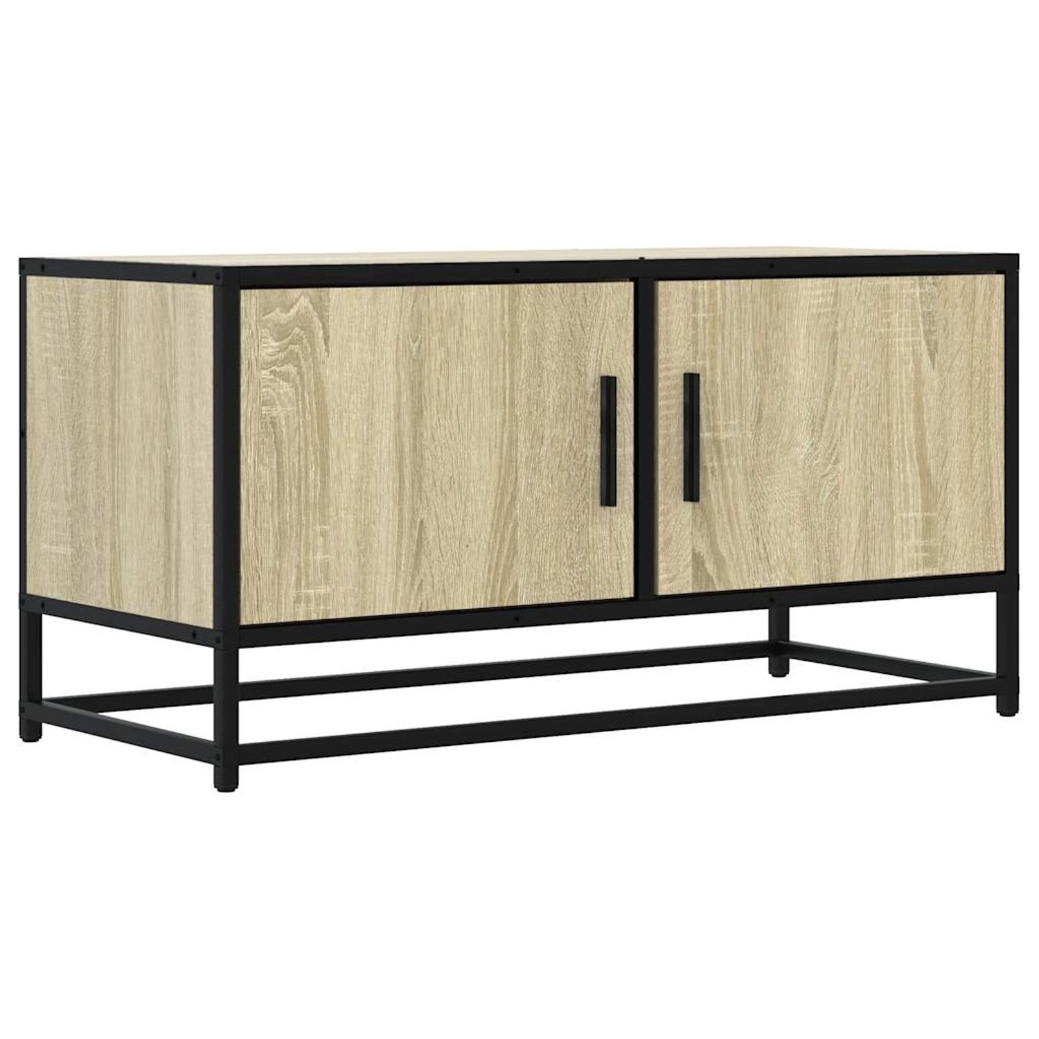 vidaXL TV-Schrank Sonoma-Eiche 80x34,5x40 cm Holzwerkstoff und Metall 84882 günstig online kaufen