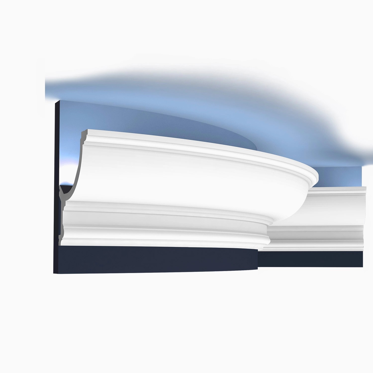 ORAC DECOR C901F LUXXUS flexi Stuckprofil Stuck Profil Eckleiste Deckengesims 2m 200 cm x 14,8 cm x 12,4 cm Weiß
