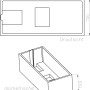 Technische Zeichnung Ottofond Wannenträger Costa 170x75 cm, Draufsicht und isometrische Ansicht mit Maßen.