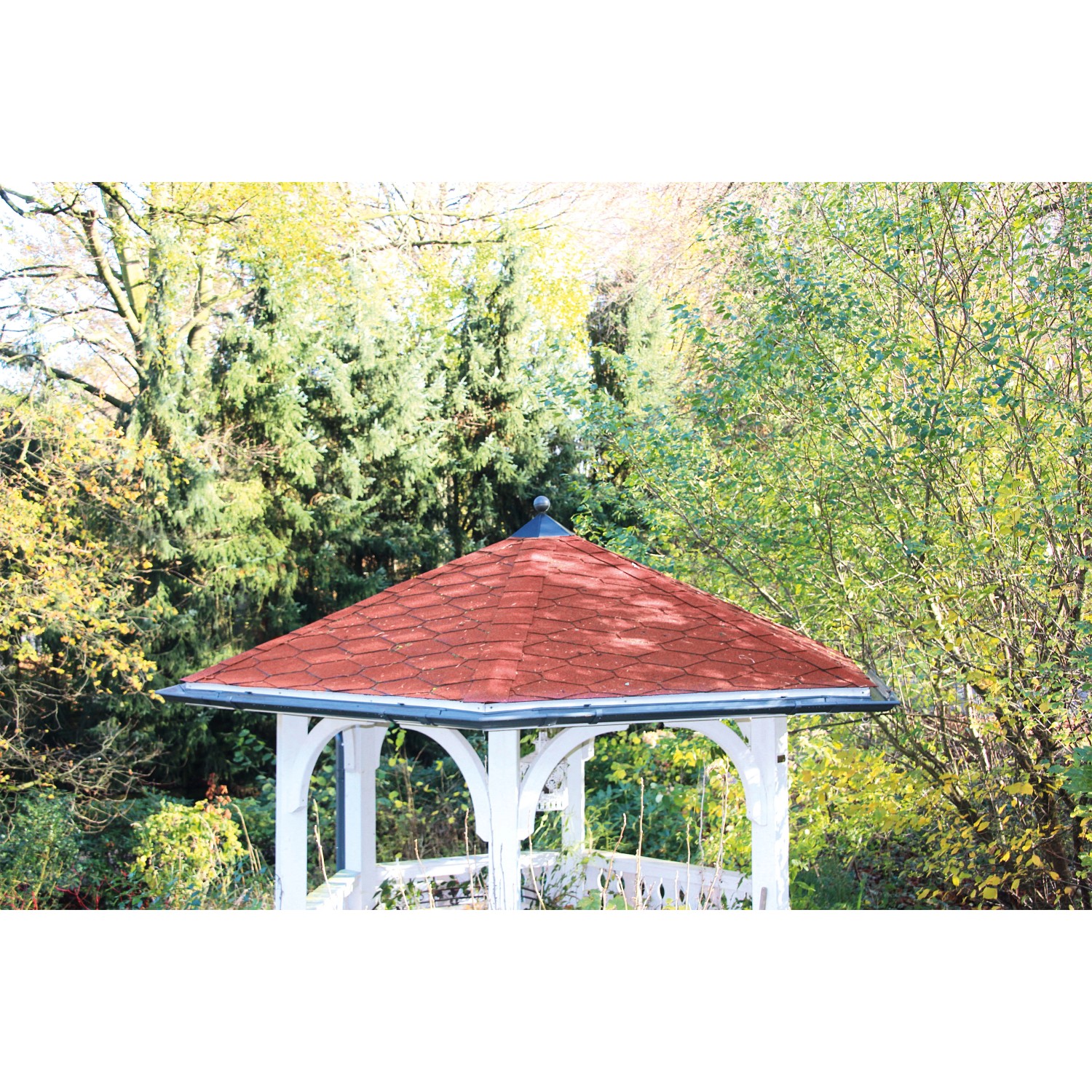 Skan Holz Regenrinnen-Set für Pavillon Nancy 3, Stahl verzinkt, anthrazit