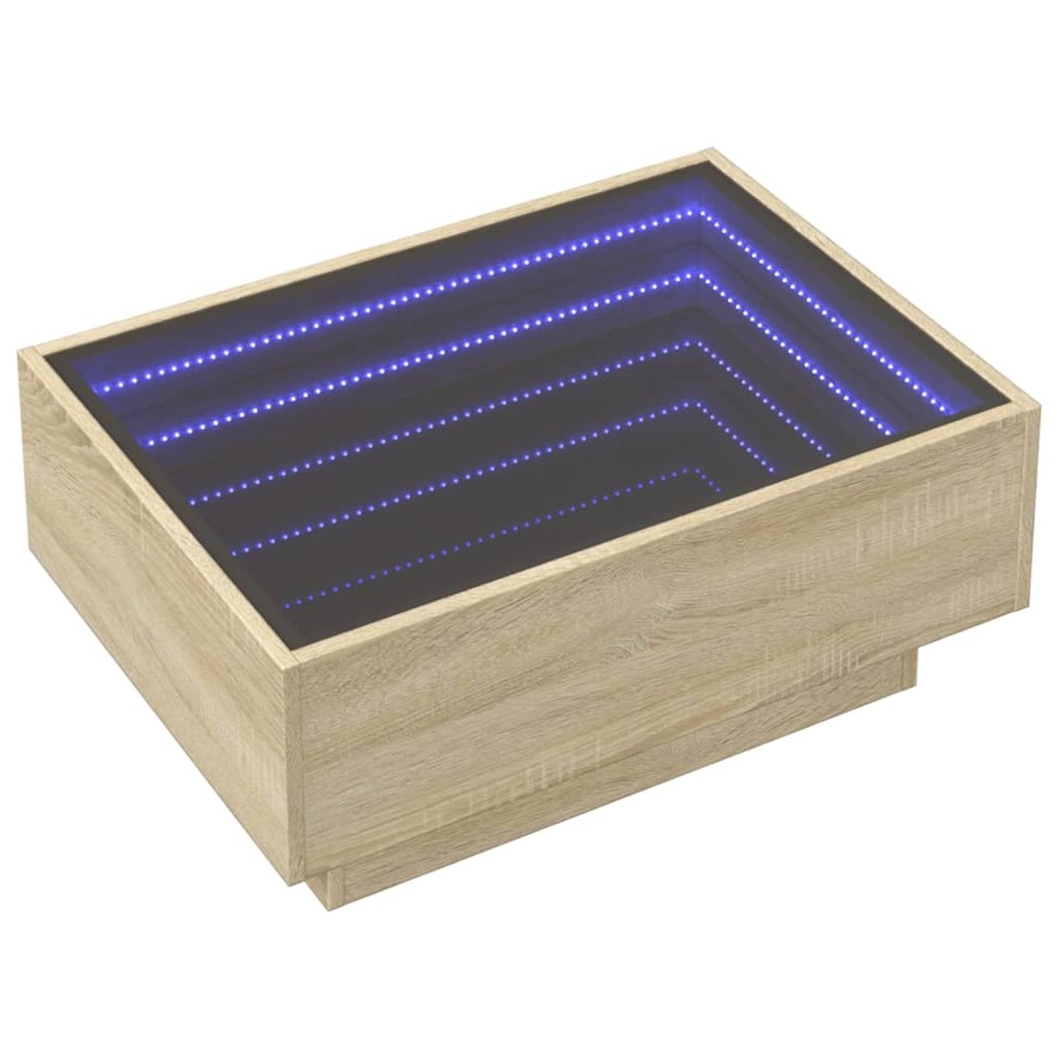 vidaXL LED-Couchtisch Sonoma Eiche 70x50x30 cm Holzwerkstoff 847513 günstig online kaufen