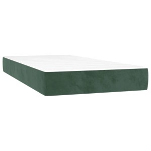 vidaXL Taschenfederkernmatratze für Kinder Dunkelgrün 80x160 cm Samt 4016549