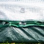 Detailaufnahme: Westmann Überwinterungszelt Avocado mit Reißverschluss und Folie.