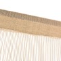 Beige vidaXL Fadenvorhänge (2 Stk.) mit Tunneldurchzug für Gardinenstange.