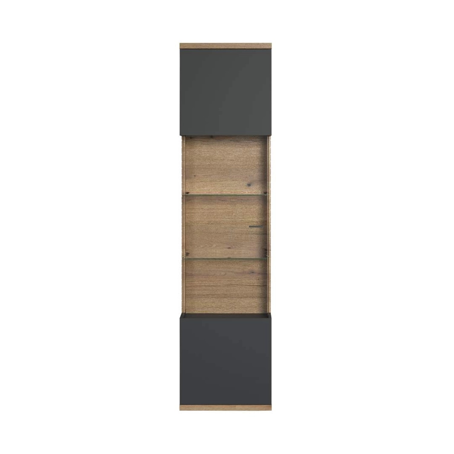 ebuy24 Norris2 Vitrinenschrank Grau Eiche Dekor günstig online kaufen