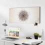 Banjado Magnettafel mit Mehendi-Motiv, 78x37cm, silberne Magnetwand für Notizen und Fotos.