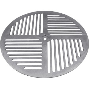 Grauer Grillrost M aus Stahl, Ø 34,5 cm, für mehr Grillvariationen.