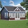 Alpholz Gartenhaus Clockhouse-XL mit Satteldach, unbehandelt, 550x420 cm.