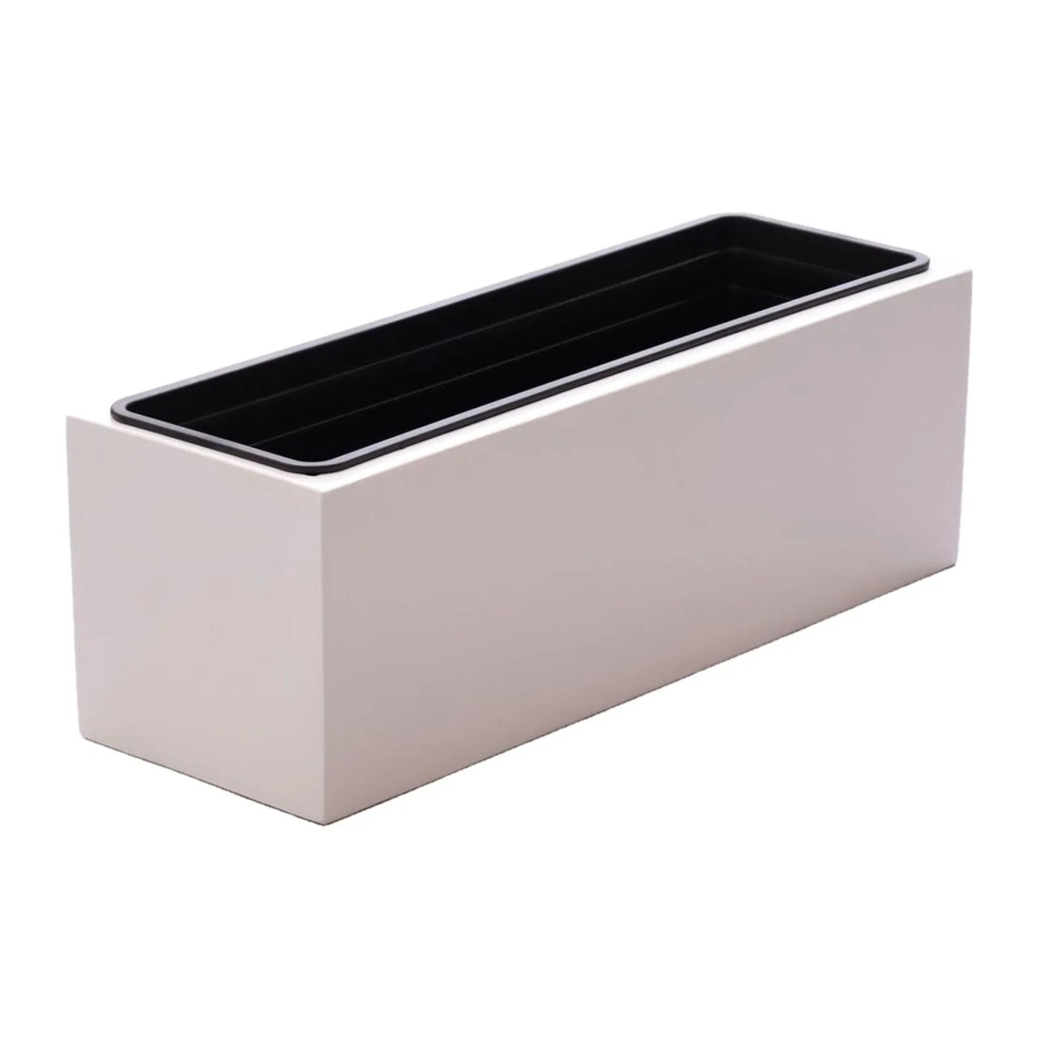 Elegant Einrichten Pflanzkübel Fiberglas Rechteckig 61x21x20 Hochglanz-Weiß