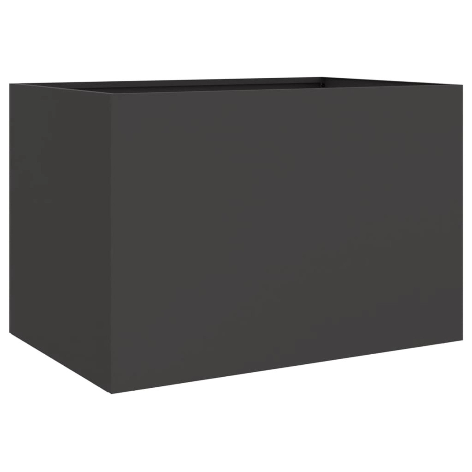 vidaXL Pflanzkübel Schwarz 62x40x39 cm Stahl 841595 günstig online kaufen