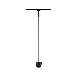 Paulmann Tyros URail Pendel, schwarz, Zigbee 3.0 RGBW LED, dimmbar. Elegante Schienensystem-Leuchte mit Kugellinse.