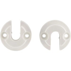 Schellenberg Rollladen Wandlager-Set Mini, 2 weiße Kunststoff-Lager für Rollladenwelle.