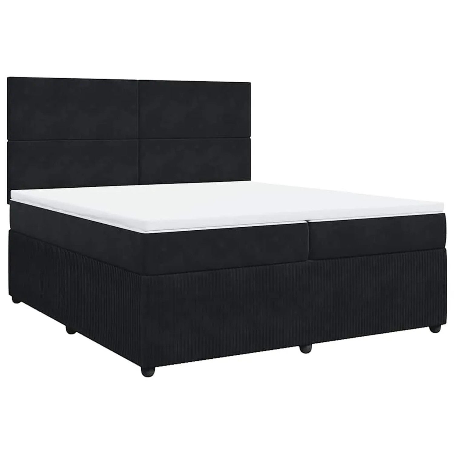 vidaXL Boxspringbett mit Matratze Schwarz 200x200 cm Samt 3294726 günstig online kaufen