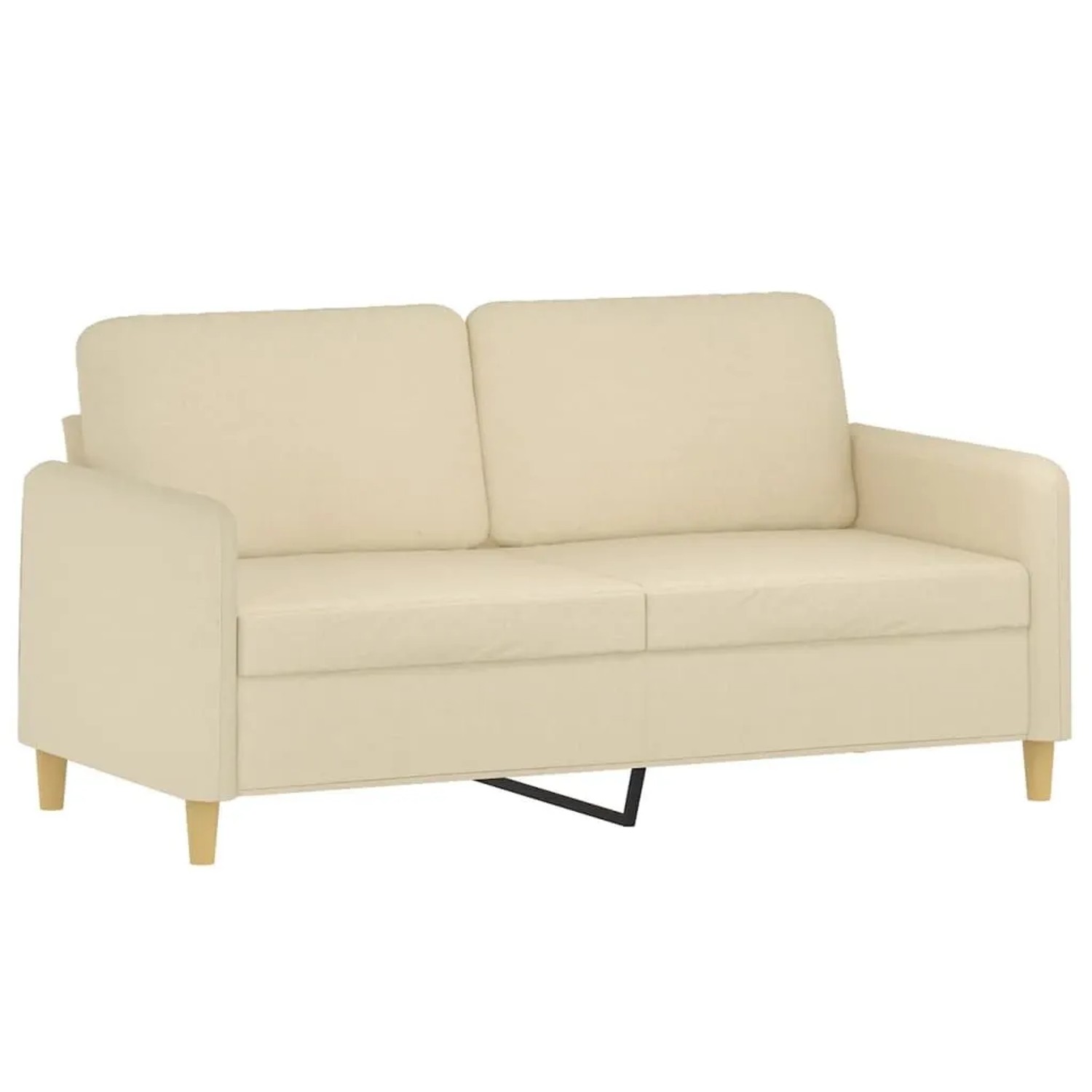 vidaXL 2-Sitzer-Sofa Creme 140 cm Stoff 359480 günstig online kaufen