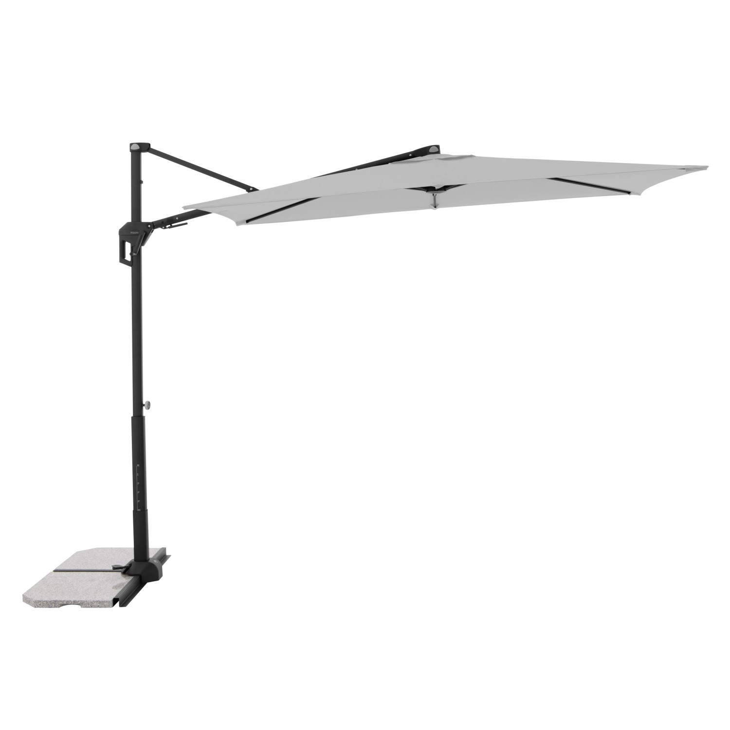 Doppler Balkonschirm Active Green Ed. Rechteckig 240 x 135 cm Hellgrau 6-te günstig online kaufen