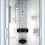 AcquaVapore Duschkabine 90x90 mit Regendusche, Handbrause, Massagedüsen und Sitz.