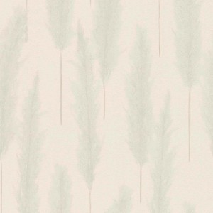 Bricoflor Vliestapete mit Pampasgras-Muster in Beige und Creme für Schlafzimmer und Flur.