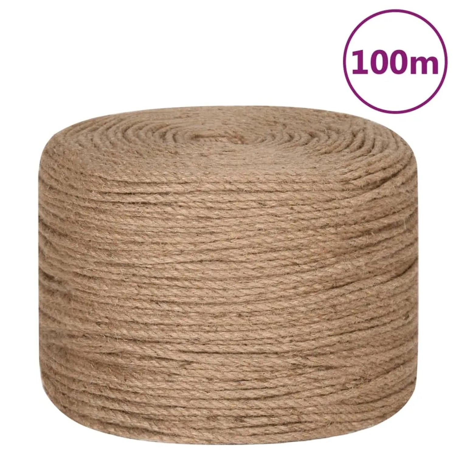 vidaXL Juteseil 100 m Länge 8 mm Stärke 153745_3