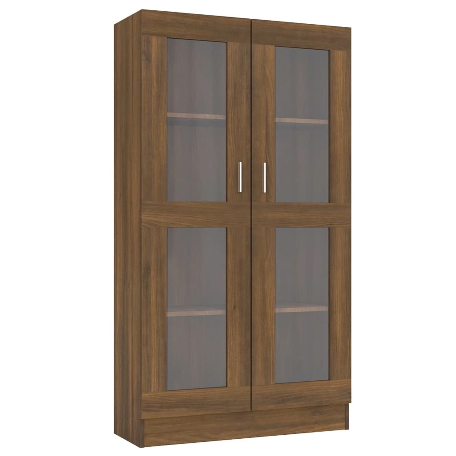 vidaXL Vitrine Vitrinenschrank Braun Eiche-Optik 82,5x30,5x150cm Spanplatte günstig online kaufen