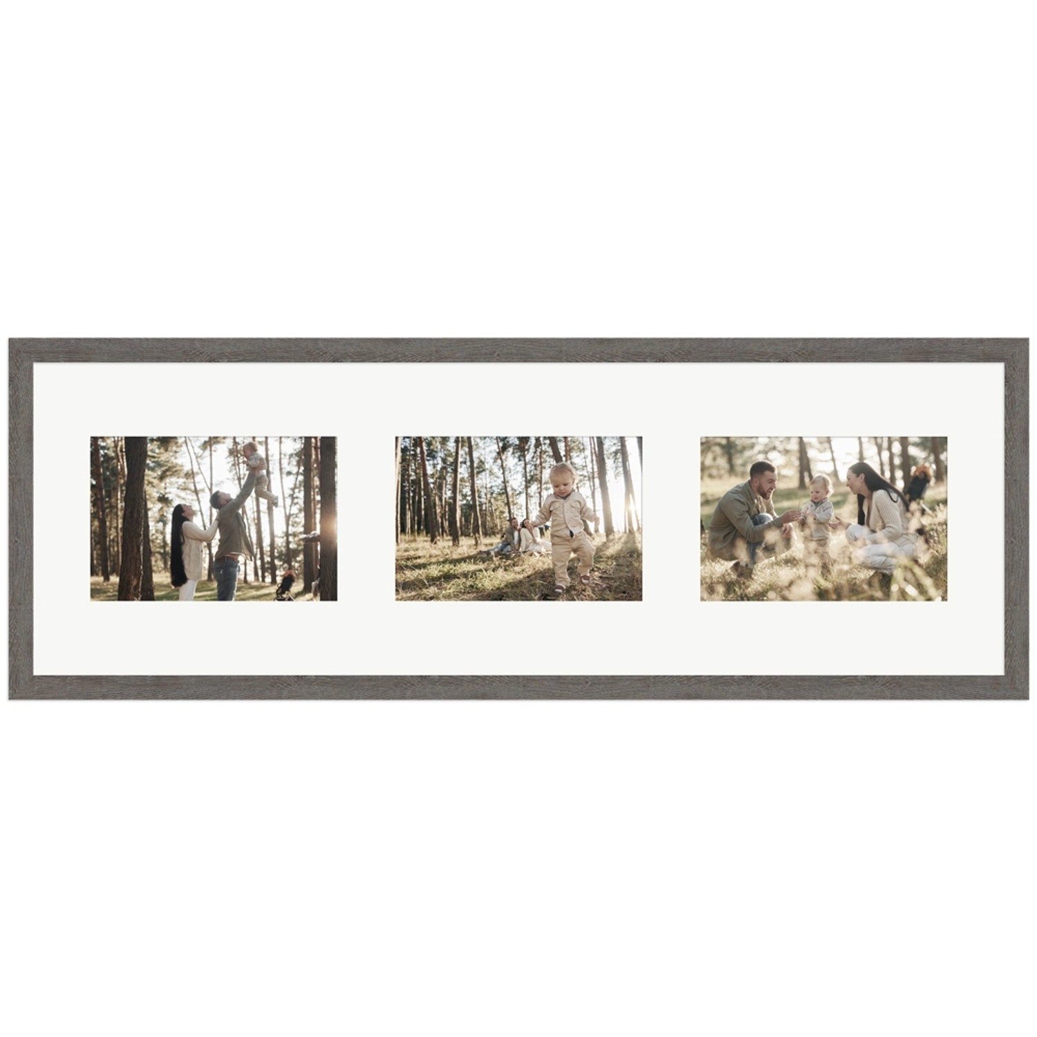 WANDStyle Galerierahmen G950 in Graubraun 20 x 60 cm für 3 Bilder im Format günstig online kaufen