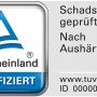 TÜV Rheinland Zertifikat: Schadstoffgeprüfte Dach- und Sockelfarbe.