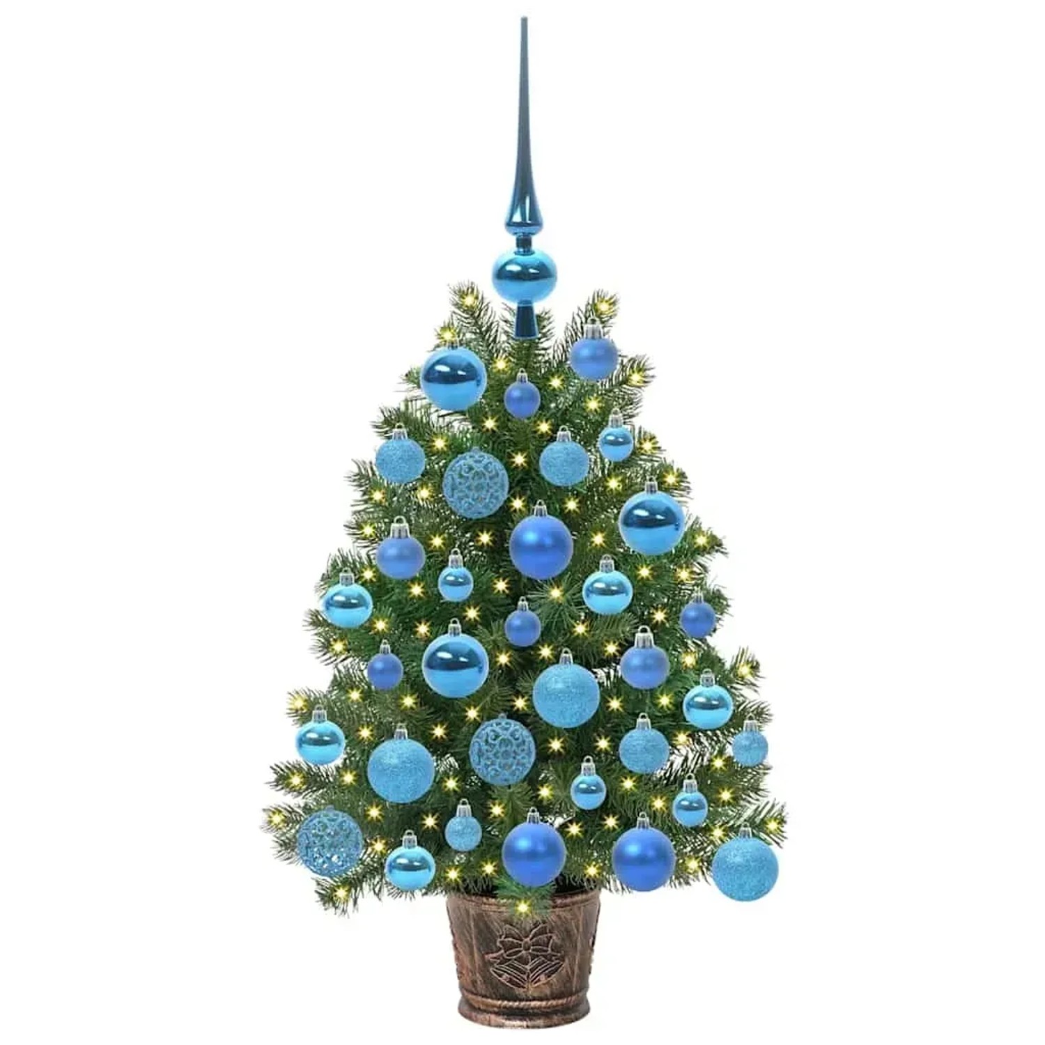 vidaXL Künstlicher Weihnachtsbaum mit 150 LEDs Grün 75 cm PE und PVC 3397309