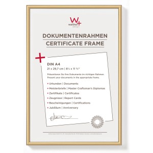 Goldener Bilderrahmen New Lifestyle von walther design, 21x29,7 cm, für Dekoartikel.
