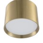Moderne Lindby LED Deckenleuchte Nivoria in Gold/Messing, runde Form, Aluminium, warmweißes Licht.