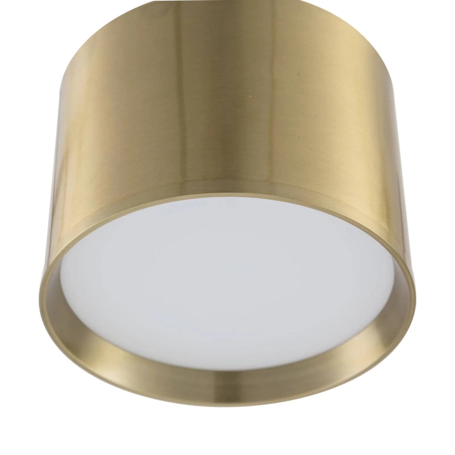 Moderne Lindby LED Deckenleuchte Nivoria in Gold/Messing, runde Form, Aluminium, warmweißes Licht.