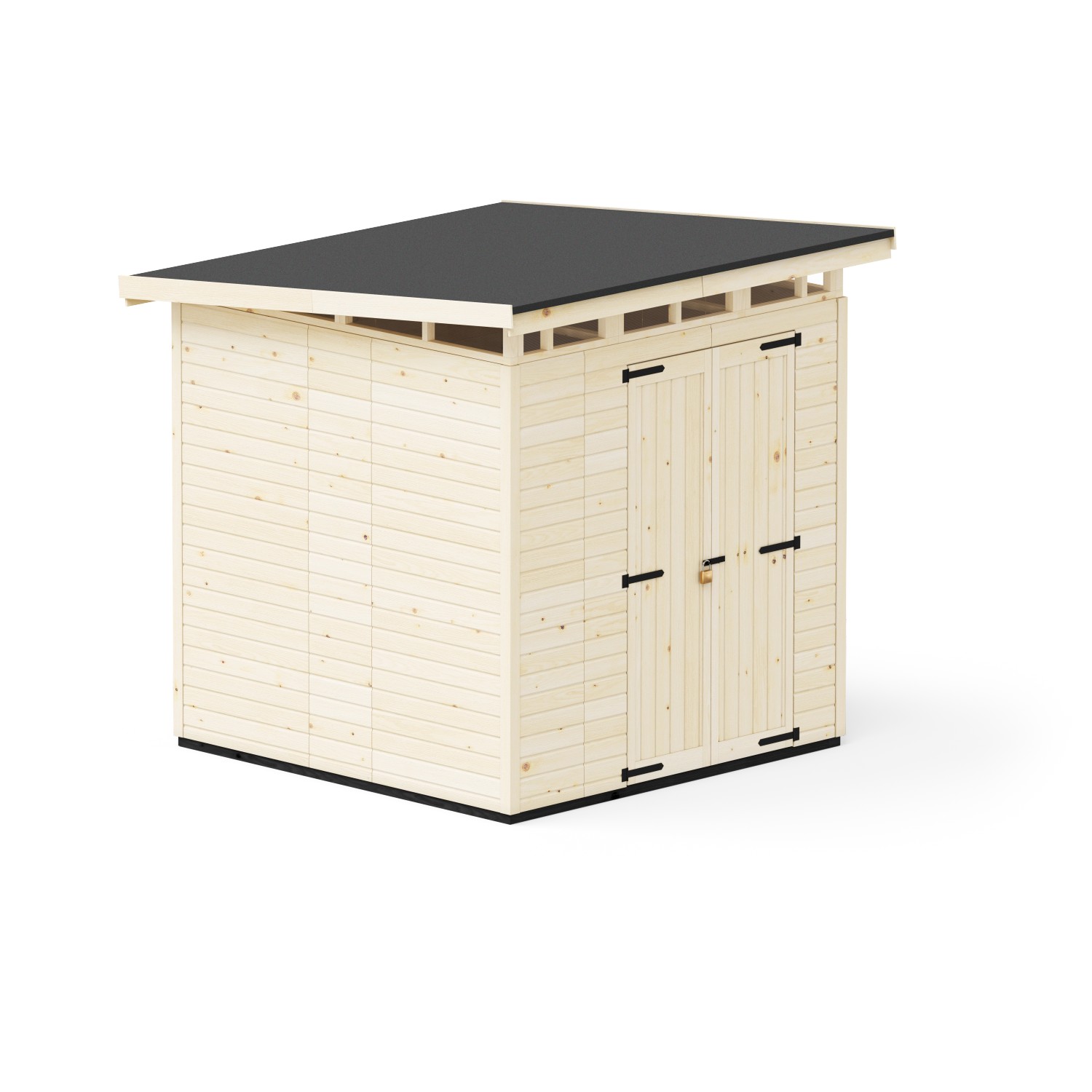 Upyard Gartenhaus Strongbox L mit Fundament 203 cm x 203 cm Natur FSC® günstig online kaufen