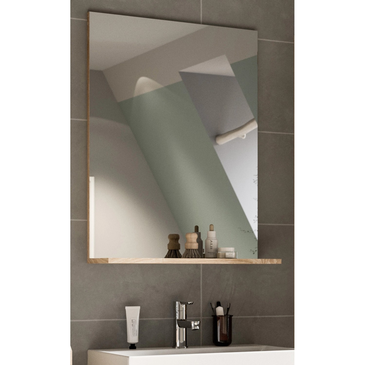 Inn.Furn Badezimmer Spiegel in Eiche 60 x 79 cm Mambo_3